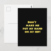 Funny Hand auf Angesagtem Joke Postkarte (Vorne/Hinten)