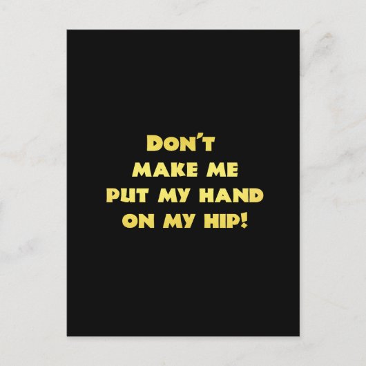 Funny Hand auf Angesagtem Joke Postkarte (Vorderseite)