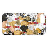 Funny Hand Drawing Cartoon Chickens Case-Mate iPhone Hülle (Rückseite (Horizontal))