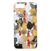 Funny Hand Drawing Cartoon Chickens Case-Mate iPhone Hülle (Rückseite)