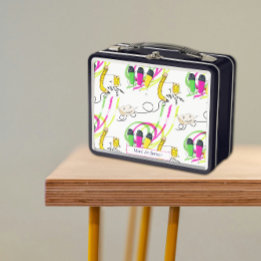 Funny Hand Drawing Design Metall Brotdose