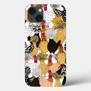 Funny Hand Drawn Cartoon Chickens Case-Mate iPhone Hülle