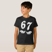 Funny Hand Gesture 67 Meme Gen Alpha 6 7 T-Shirt (Vorne ganz)