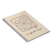 Funny Hand gezeichnet Maze Notebook Valentine Gesc Notizblock (Rechte Seite)