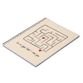 Funny Hand gezeichnet Maze Notebook Valentine Gesc Notizblock (Linke Seite)