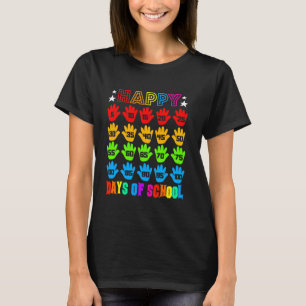 Funny Hand glücklich 100 Tage Schullehrer & Stud T-Shirt
