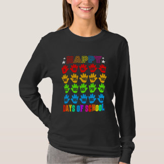 Funny Hand glücklich 100 Tage Schullehrer & Stud T-Shirt