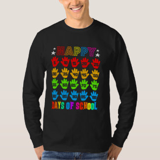 Funny Hand glücklich 100 Tage Schullehrer & Stud T-Shirt