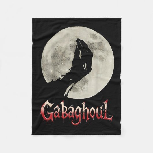 Funny Hand Moon Gabagool Halloween Fleecedecke (Vorderseite)