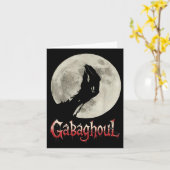 Funny Hand Moon Gabagool Halloween Karte (Gelbe Blume)