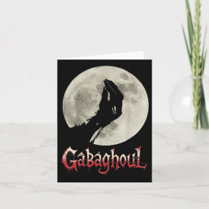 Funny Hand Moon Gabagool Halloween Karte