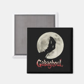 Funny Hand Moon Gabagool Halloween Magnet (Vorderseite/Rückseite)