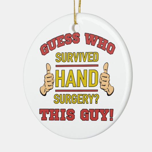 Funny Hand Operation Keramikornament (Links)