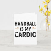 Funny Handball ist mein Cardio - Sportgeschenk Karte (Gelbe Blume)