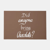 Funny Handgeschriebene Typografie Chocolate Brown  Fußmatte (Vorderseite)
