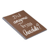 Funny Handgeschriebene Typografie Chocolate Brown  Notizblock (Rechte Seite)