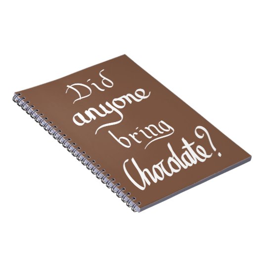 Funny Handgeschriebene Typografie Chocolate Brown  Notizblock (Rechte Seite)
