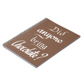 Funny Handgeschriebene Typografie Chocolate Brown  Notizblock (Linke Seite)