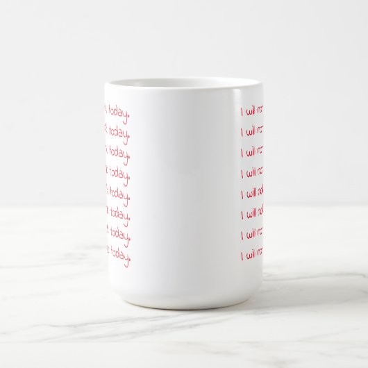 Funny handgeschriebener Red Text Workaholic-Kaffee Kaffeetasse (Mittel)