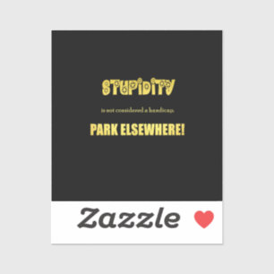 Funny Handicap Parkwitz Aufkleber
