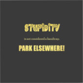 Funny Handicap Parkwitz Aufkleber (Vorderseite)