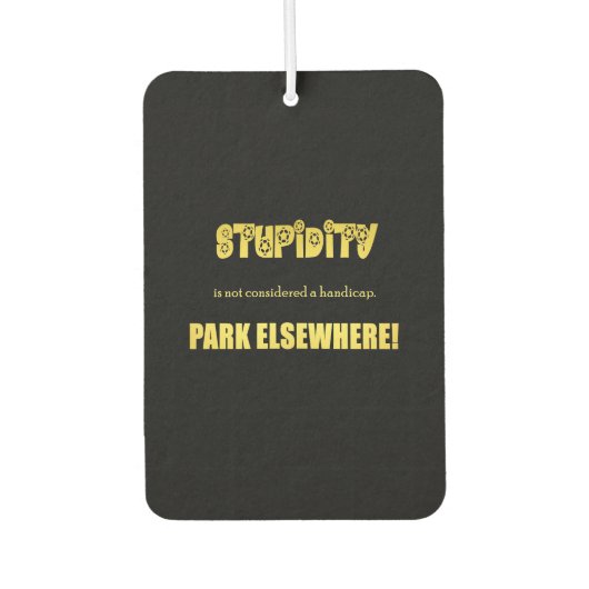Funny Handicap Parkwitz Autolufterfrischer (Vorderseite)