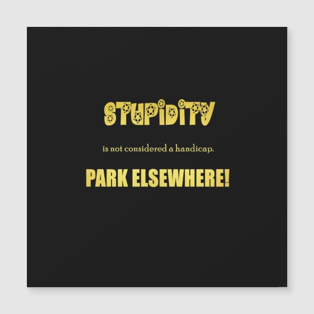 Funny Handicap Parkwitz Magnetkarte (Vorderseite)