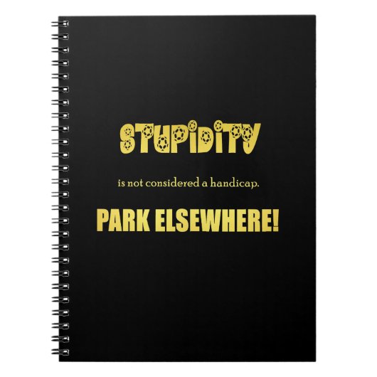 Funny Handicap Parkwitz Notizblock (Vorderseite)