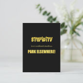 Funny Handicap Parkwitz Postkarte (Stehend Vorderseite)