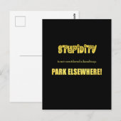 Funny Handicap Parkwitz Postkarte (Vorne/Hinten)