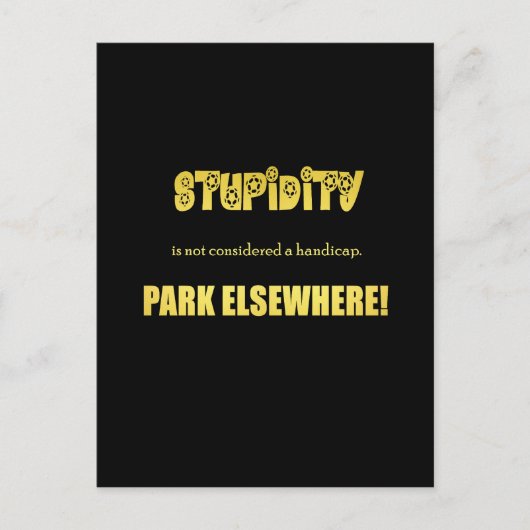 Funny Handicap Parkwitz Postkarte (Vorderseite)