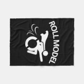 Funny Handicapped Sarcastic Wheelchair Fleecedecke (Vorderseite (Horizontal))