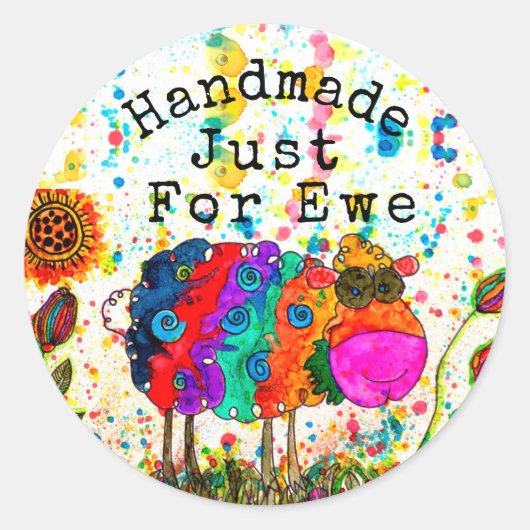 Funny Handmade for Ewe Sheep Stickers (Vorderseite)