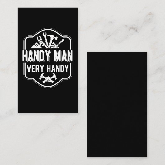 Funny Handman Tools Funny Handyman Visitenkarte (Vorne/Hinten)