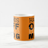 Funny Hands Off Individuelle Name Orange und Schwa Kaffeetasse (Mittel)