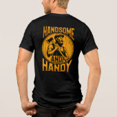 Funny handsome und handy Men's Tri-Blend Shirt (Rückseite)
