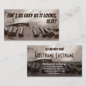 Funny Handwerker helfen dem Spezialisten Visitenkarte (Vorne/Hinten)