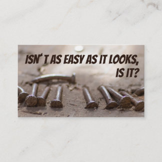 Funny Handwerker helfen dem Spezialisten Visitenkarte