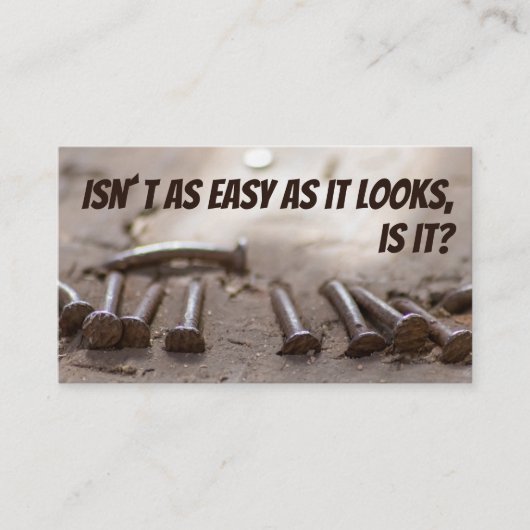 Funny Handwerker helfen dem Spezialisten Visitenkarte (Vorderseite)