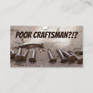 Funny Handwerker helfen dem Spezialisten Visitenkarte