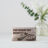 Funny Handwerker Hilfe arme Ehemann Handwerker Visitenkarte (Stehend Vorderseite)