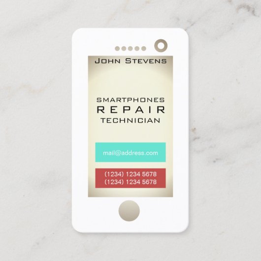 Funny Handy Imitate sehen aus Visitenkarte (Vorderseite)