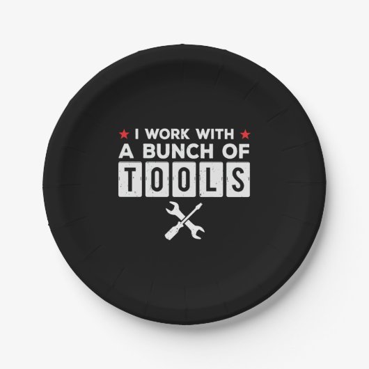 Funny Handyman Carpenter Geschenk - Ich arbeite mi Pappteller (Vorderseite)