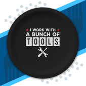 Funny Handyman Carpenter Geschenk - Ich arbeite mi Pappteller