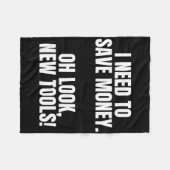 Funny Handyman Dad Humor Oh Look, New Tools Fleecedecke (Vorderseite (Horizontal))