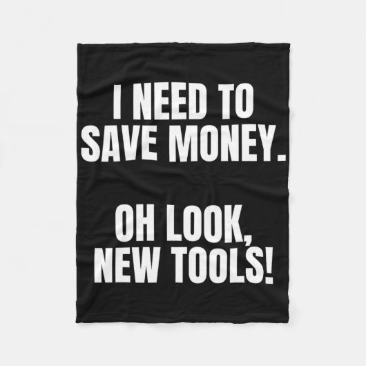 Funny Handyman Dad Humor Oh Look, New Tools Fleecedecke (Vorderseite)