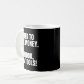 Funny Handyman Dad Humor Oh Look, New Tools Kaffeetasse (Vorderseite Links)