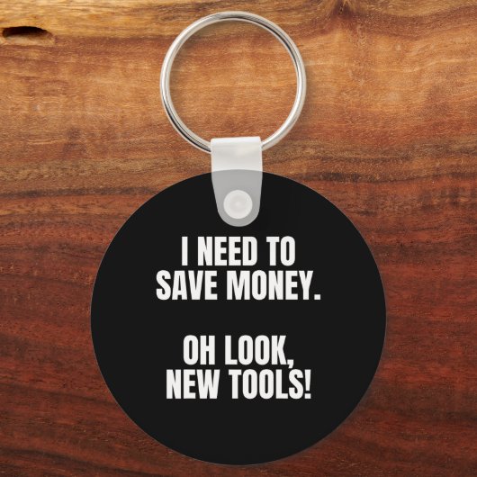 Funny Handyman Dad Humor Oh Look, New Tools Schlüsselanhänger (Vorderseite)