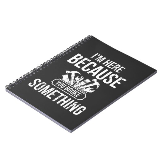 Funny Handyman Hero Handwerker Repair Spaß Notizblock (Linke Seite)