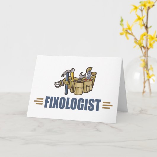 Funny Handyman Karte (Gelbe Blume)